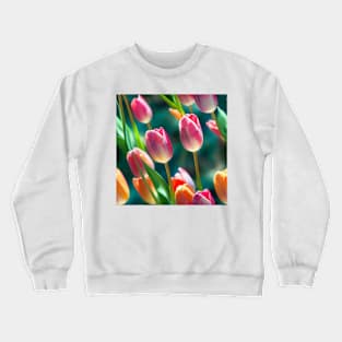 Watercolor tulip pattern Crewneck Sweatshirt